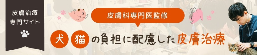 あま動物病院の皮膚治療専門サイトのバナー